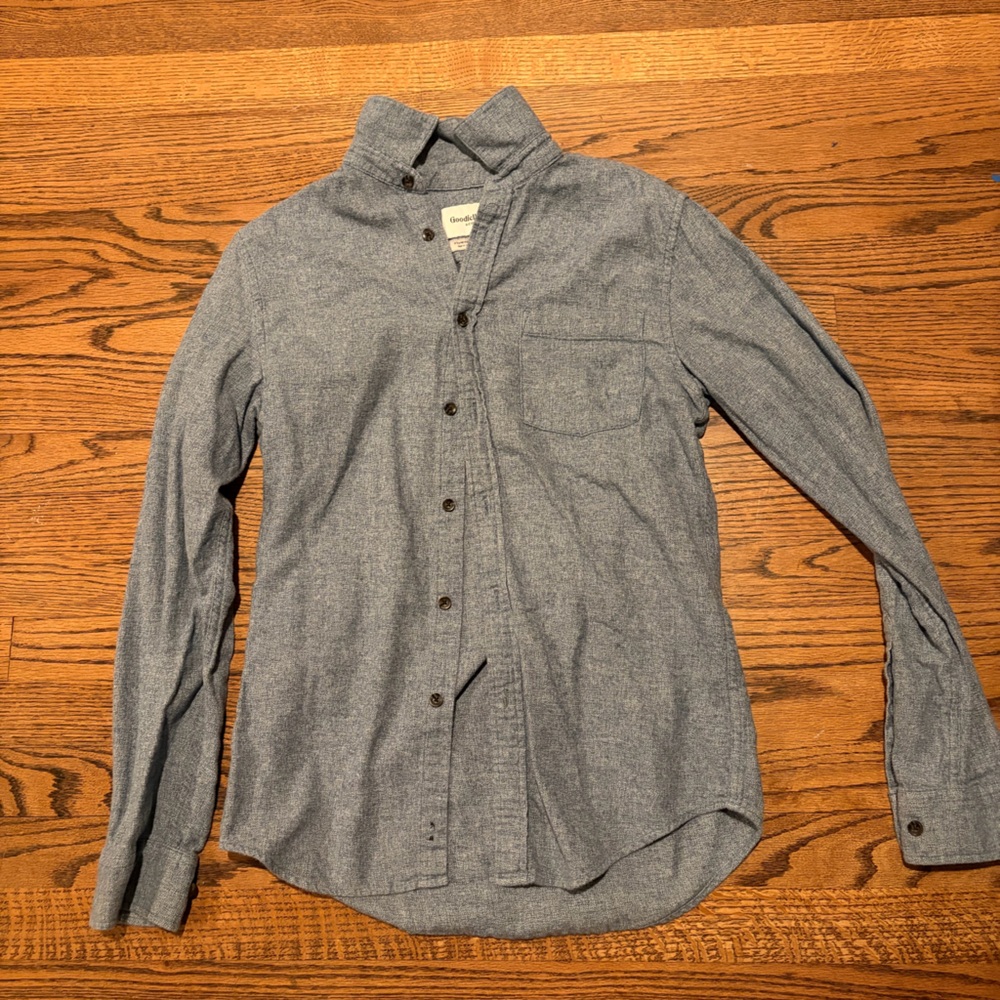 Goodfellow & Co Light Gray Button-Up Shirt Jacket